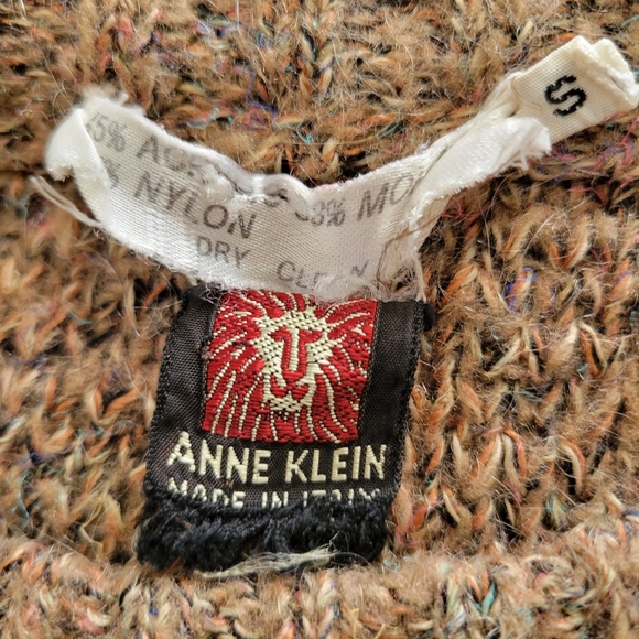 Vintage Anne Klein Sweater •Boucle Knit• Dark Tan • Minimalist • Small - Picture 7 of 7